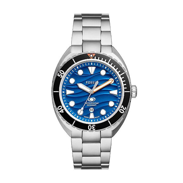 Relógio Fossil Masculino Fossil Breaker Prata - FS6064/1KN