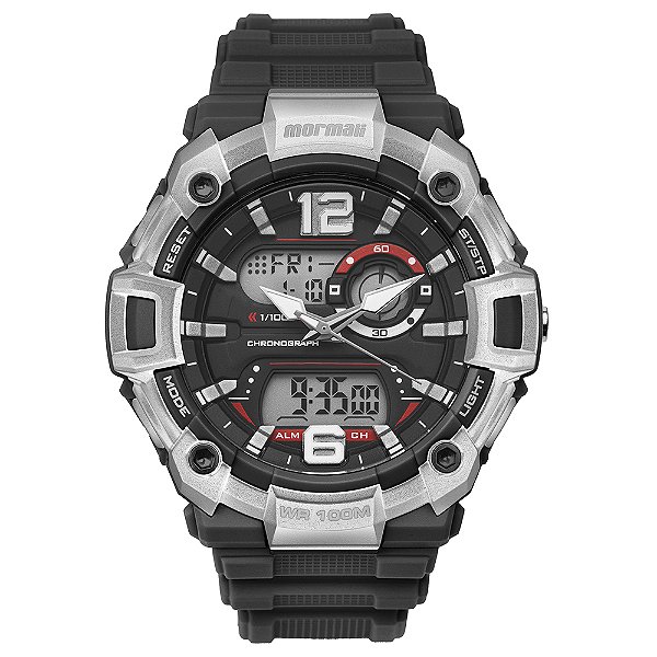 Relógio Mormaii Masculino Action Preto - MO17738R/8P