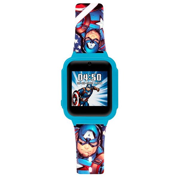 Relógio Smarts Kids Azul Capitão América COMARVELAH/9A