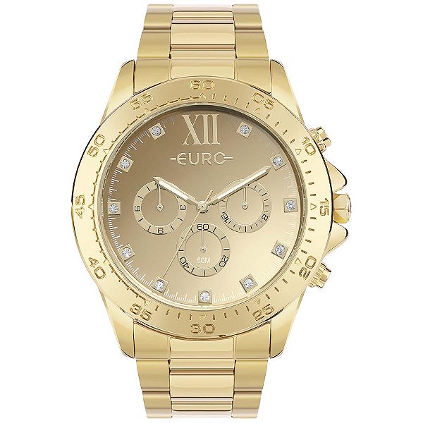 Relógio Euro Feminino Delux Dourado - EUVD34AF/4D