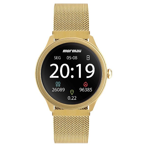 Relógio Smartwatch Mormaii Unissex Dourado - MOLIFEURAG/7D