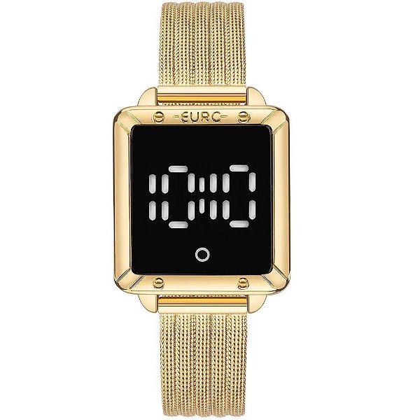 Relógio Euro Feminino Fashion Fit Led Dourado EUMD2404AD/4D