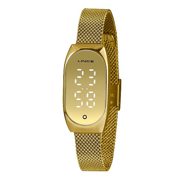 Relógio Feminino Lince Digital Dourado - LDG4706L CXKX