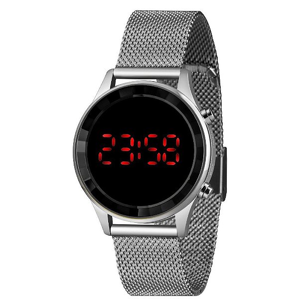 Relógio Feminino Lince Digital Prata - LDM4647L PXSX
