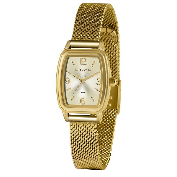 Relógio Feminino Lince Dourado LQG4675L C2KX
