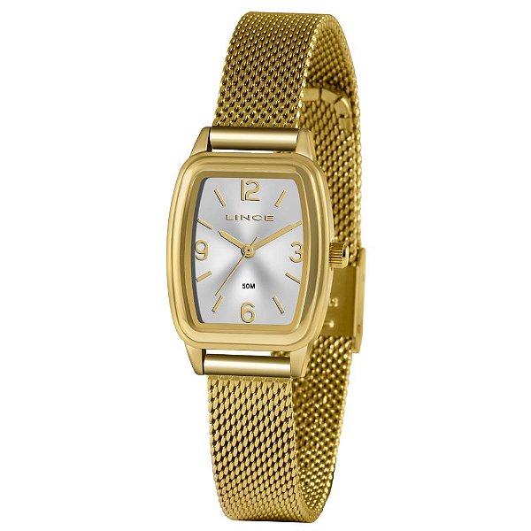 Relógio Feminino Lince Dourado LQG4675L S2KX