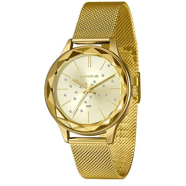 Relógio Feminino Lince Dourado LRG4782L40 C1KX