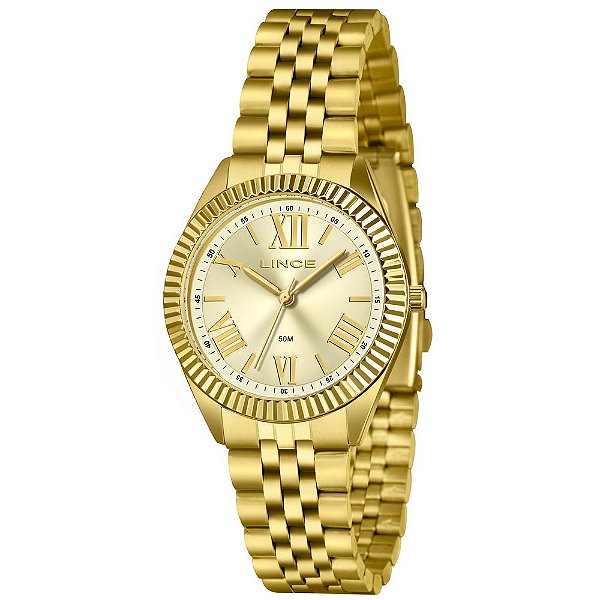 Relógio Feminino Lince Dourado LRGM047L36 C3KX