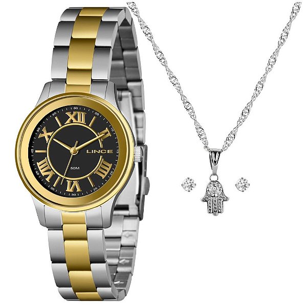 Kit Relógio Lince Feminino Bicolor – LRTH206L34 K09AP3SK