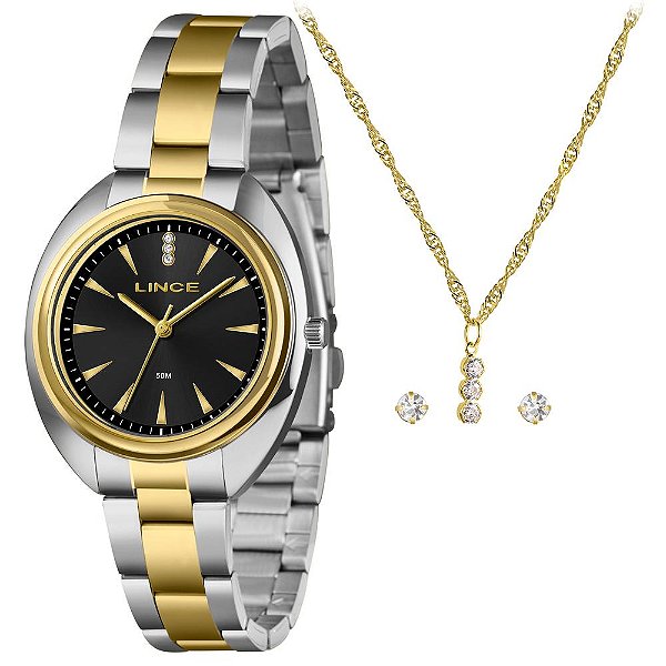 Kit Relógio Lince Feminino Bicolor LRTM049L36 K0H7P1SK