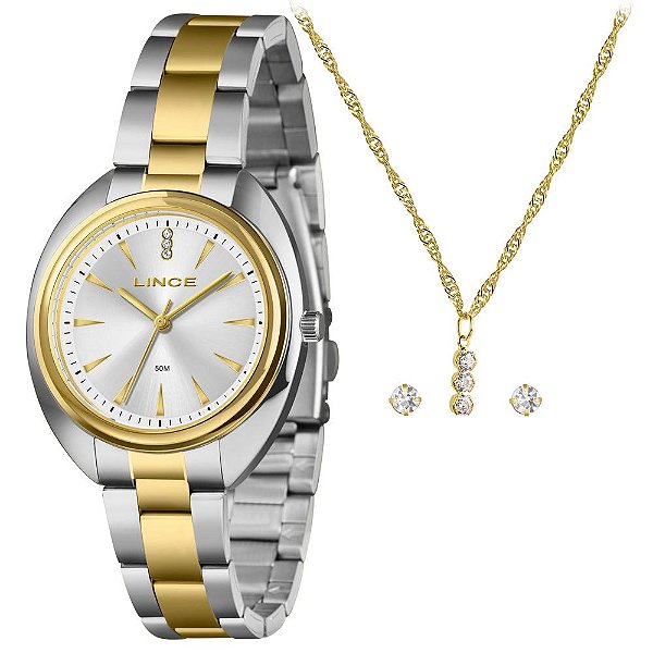 kit Relógio Lince Feminino Bicolor LRTM049L36 K0H8S1SK