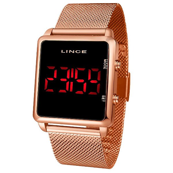Relógio Lince Feminino Digital Rosé MDR4596L PXRX