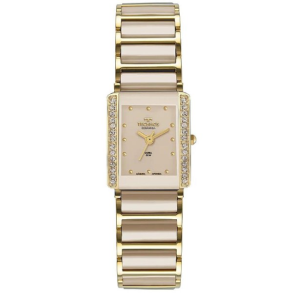 Relógio Technos Feminino Ceramic Sapphire Dourado 5Y30XP/1X
