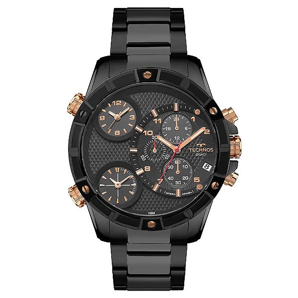 Relógio Technos Masculino Legacy Preto - JS153MAQAC/1P