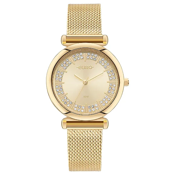 Relógio Euro Feminino Glitz Dourado - EU2035YZG/4D