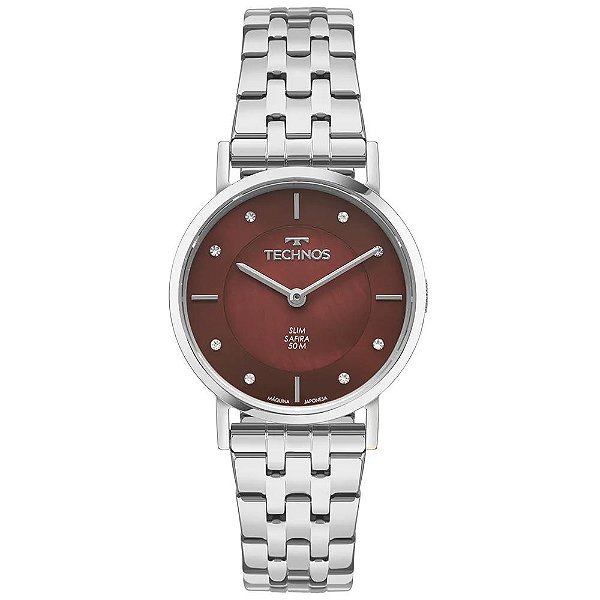 Relógio Technos Feminino Slim Prata - 2025LUK/1N