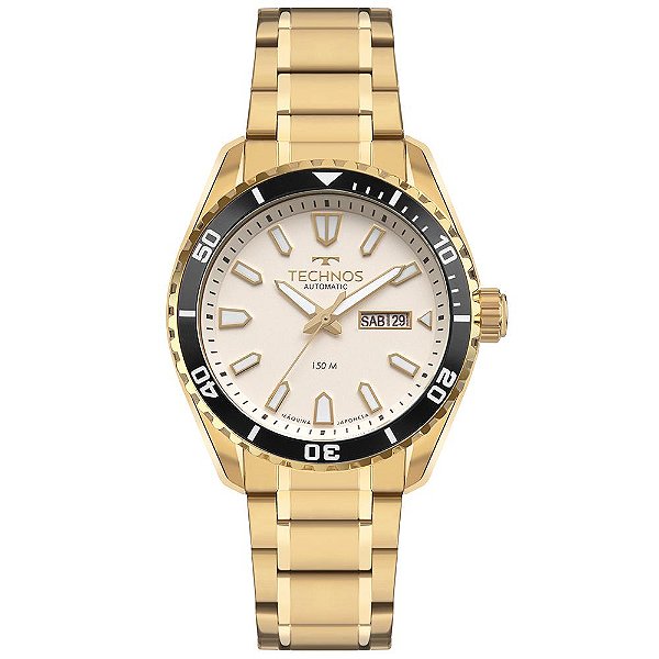 Relógio Technos Masculino Automático Dourado - 8205PG/1X
