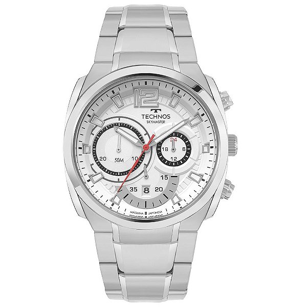 Relógio Technos Masculino Skymaster Prata - JS25BCT/1B