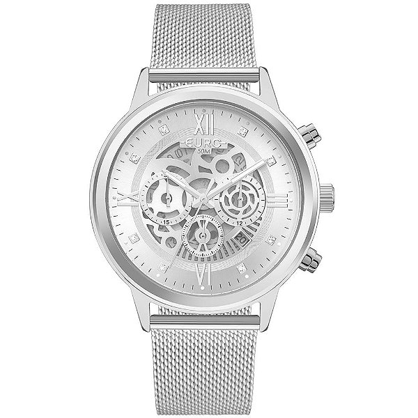 Relógio Euro Feminino Delux Prata - EUJS25AL/4K