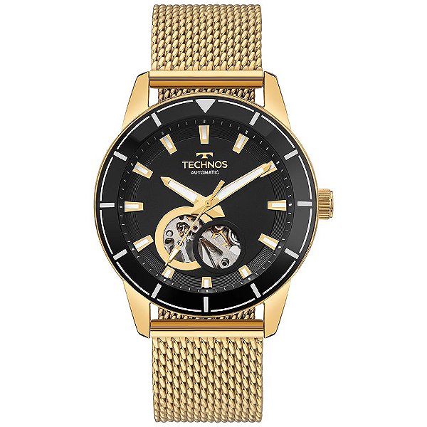 Relógio Technos Masculino Automático Dourado - G3266ZHAA/1P