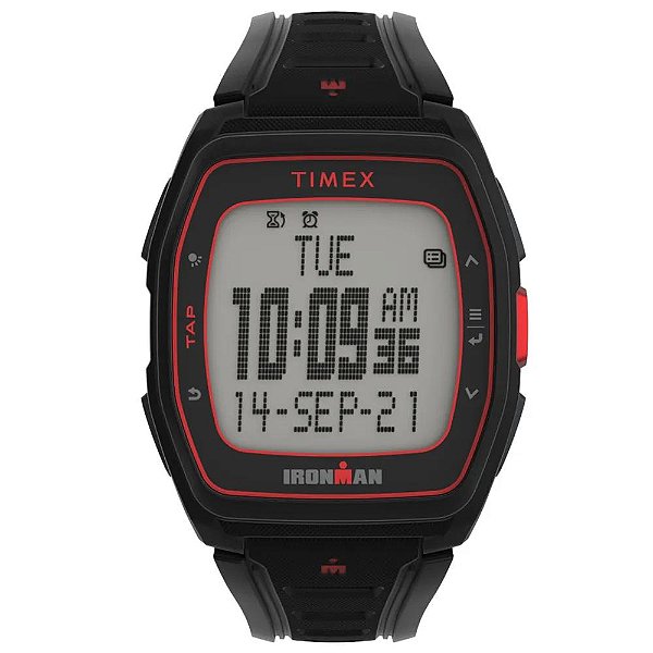 Relógio Timex Ironman Digital Preto e Vermelho – TW5M47500
