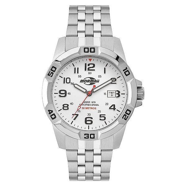 Relógio Mormaii Masculino Steel Basic Prata MO2317AD/1B