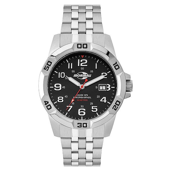 Relógio Mormaii Masculino Steel Basic Prata MO2317AD/1P