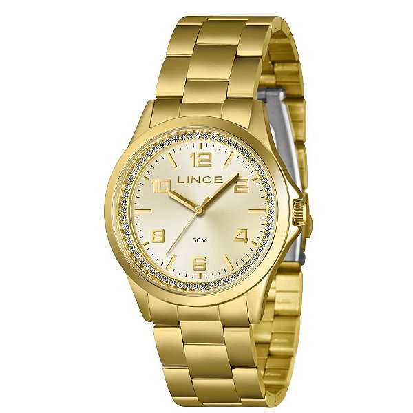 Relógio Lince Feminino Dourado LRGJ179L38 C2KX