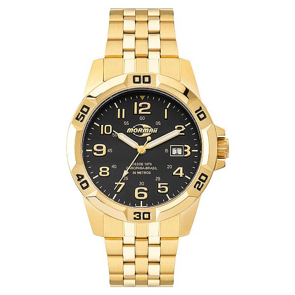 Relógio Mormaii Masculino Steel Dourado MO2317AE/1P