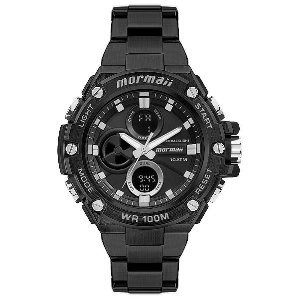 Relógio Mormaii Masculino Force Preto - MO8320AB/7P