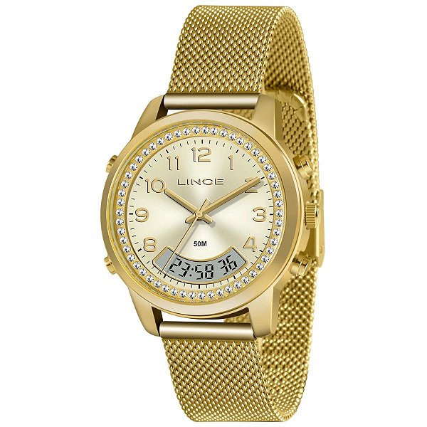 Relógio Lince Urban Feminino Anadigi Dourado – LAG4714L-C2KX