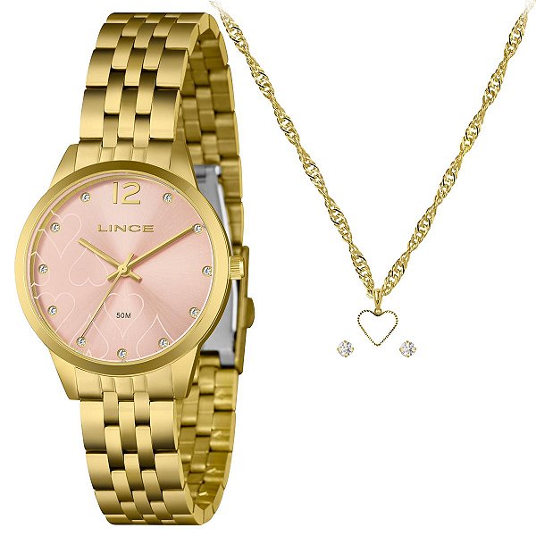 Relógio Lince Feminino Kit Colar e brincos – LRG4842L36