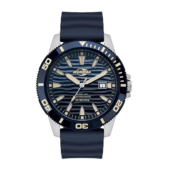 Relógio Mormaii Masculino Steel Basic Azul – MO2317AS/2A