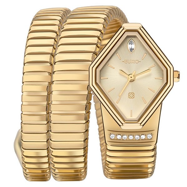 Relógio Euro Feminino Unique Premium Dourado - EU2035ZDM/5D