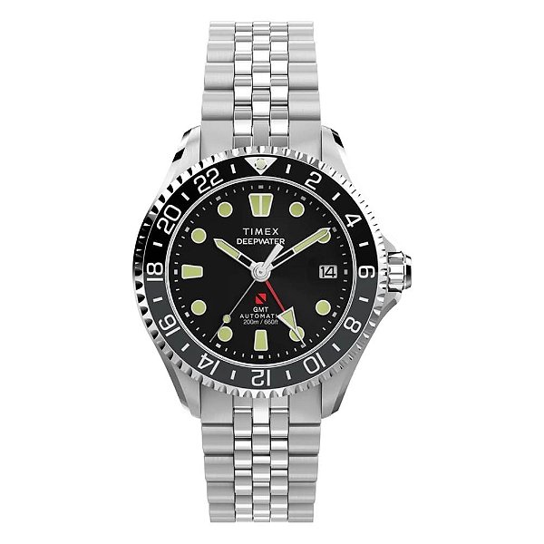 Relógio Masculino Timex Deepwater Meridian 200 Automatic GMT TW2Y63900