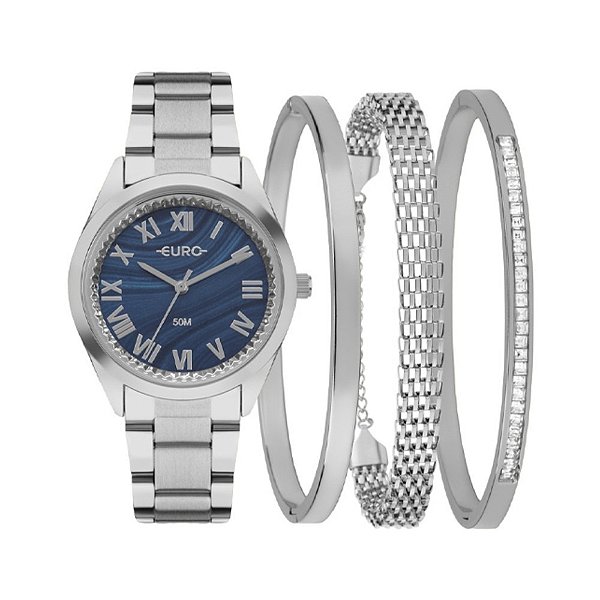Kit Relógio Euro Feminino Mix Elegante - EU2035ZAQ/K4A