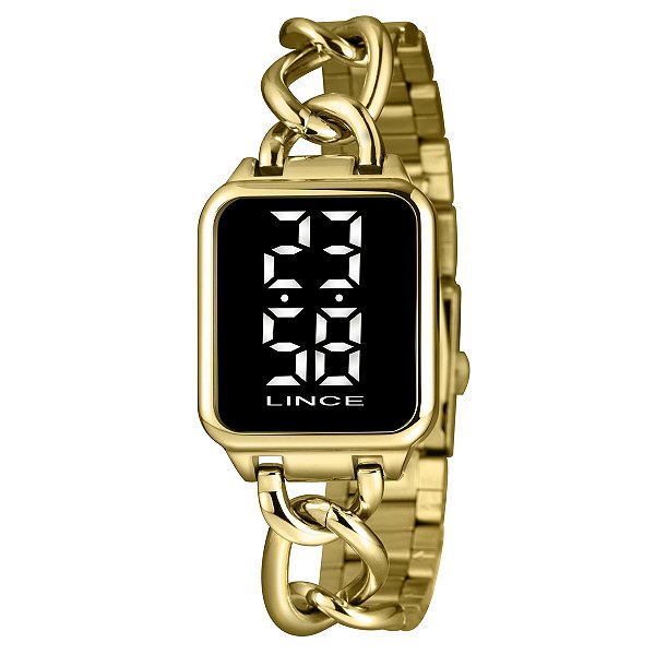Relógio Lince Feminino Digital Dourado – LDG4867L30-BXKX