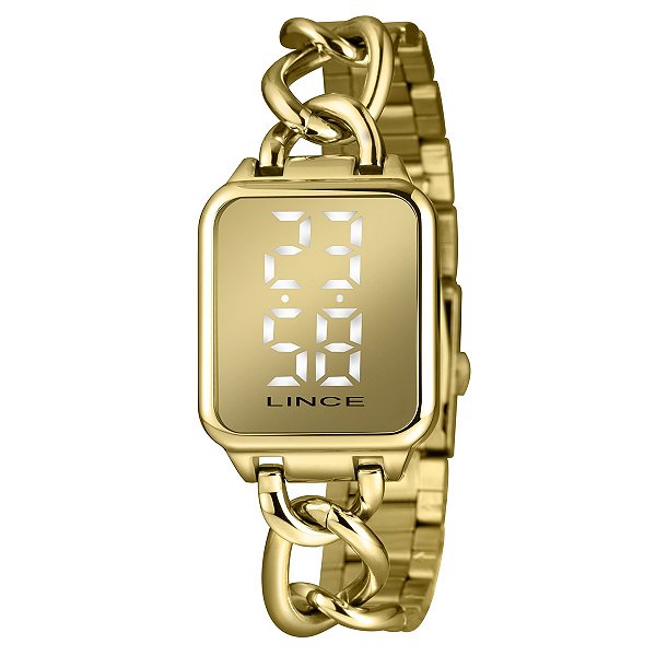Relógio Lince Feminino Digital Dourado – LDG4868L30-BXKX
