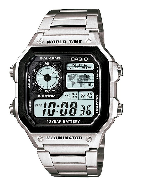 Relógio Casio Masculino Standard AE-1200WHD-1AVDF.