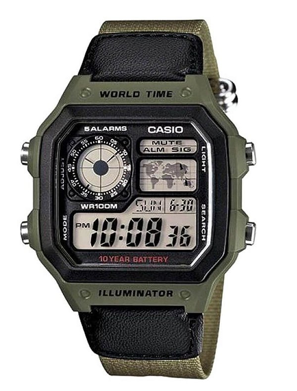 Relógio Casio Masculino Standard AE-1200WHB-3BVDF.