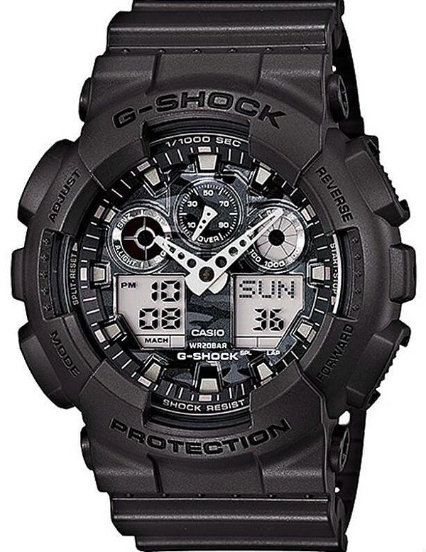 RELÓGIO CASIO MASCULINO G-SHOCK GA-100CF-8ADR