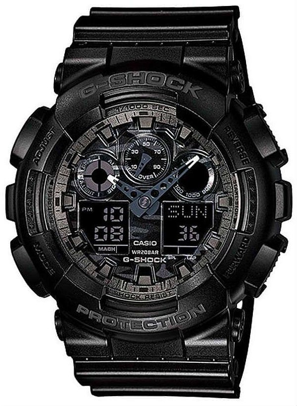 RELÓGIO CASIO MASCULINO G-SHOCK GA-100CF-1ADR.