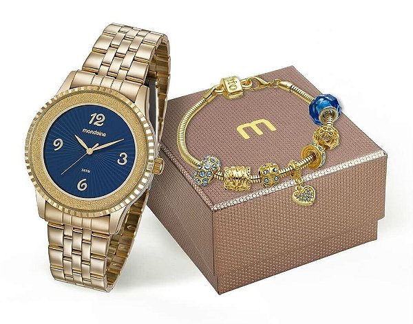 Relógio Mondaine Feminino 99279LPMKDE1K1 + Pulseira