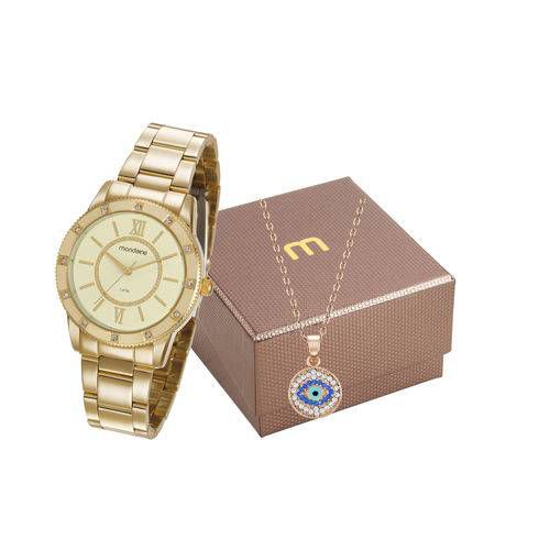 Relógio Mondaine Feminino 99315LPMGDE2K1 + Colar