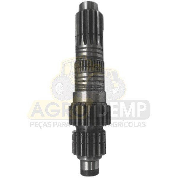 EIXO LATERAL E PRINCIPAL DA CAIXA DE TRANSMISSÃO SINCRONIZADO (18X23 DENTES - 15 ESTRIAS - COMPRIMENTO 395MM) - VALTRA BH140 / BH160 / BH180 / 1280R / 1580 / 1780 - 80740410