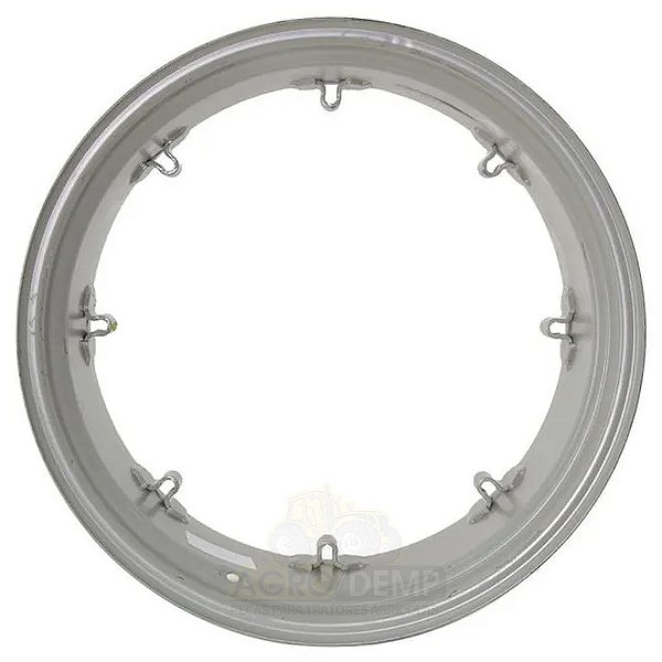 RODA ARO TRASEIRO  (12X28 - 8 PRESILHAS - PARA PNEU 14.9-28) MASSEY FERGUSON 55X / 65X - 265 / 275 / 283 / 290 - 4265 / 4275 / 4283 - 5275 / 5285 - 487308