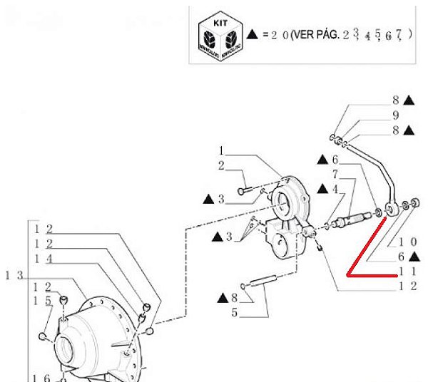 TUBO RIGIDO (CNH) NEW HOLLAND 8160 / 8260 / 8360 / 8560 - TM115 / TM120 / TM125 / TM130 / TM135 / TM140 / TM150 / TM155 / TM165 - T6030 / T6050 / T6070 / T6080 / T6090 - T7.165 / T7.165S / T7.170 / T7.175 / T7.185 / T7.190 / T7.200 / T7.210 - 5164980