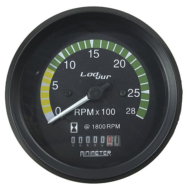 CONTAGIROS TACOMETRO HORIMETRO ELETRICO (85MM - 0 A 2800 RPM - LODJUR) MASSEY FERGUSON 275 / 283 / 290 / 292 / 610 / 620 - 037749