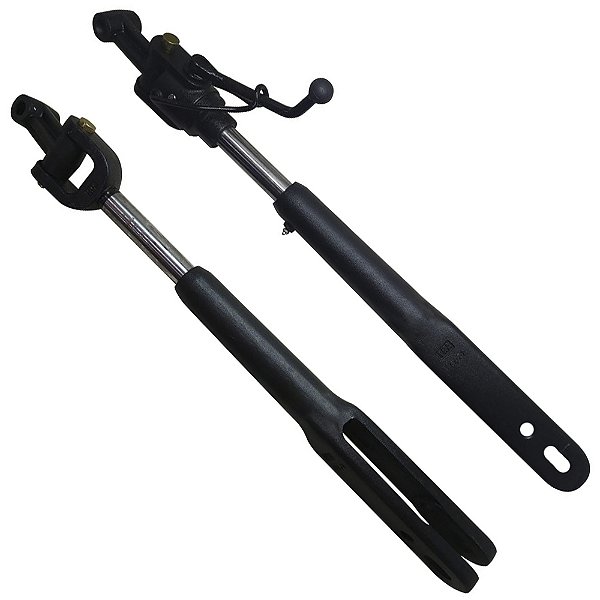 KIT PAR BRAÇO NIVELADOR LEVANTE HIDRAULICO TRASEIRO LADO FIXO + MANIVELA (EIXO GROSSO - TRA) VALMET 68 / 78 / 88 - VALTRA 685 / 785 - 231400 / 231380