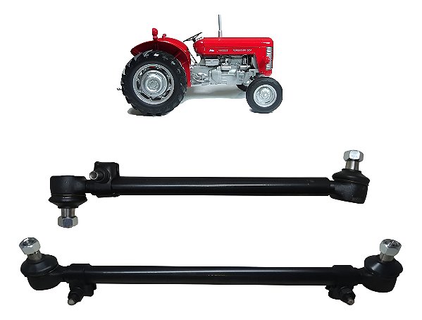 (KIT) PAR BARRA DE DIRECAO GROSSA COMPLETA COM TERMINAL E REGULAGEM (DIREIRA E ESQUERDA - TRA) MASSEY FERGUSON 50X / 55X / 65X / 85X - 235 / 265 / 275 / 283 / 285 / 290 / 292 - 1481380 / 1481381 / 1484764 / 1484765